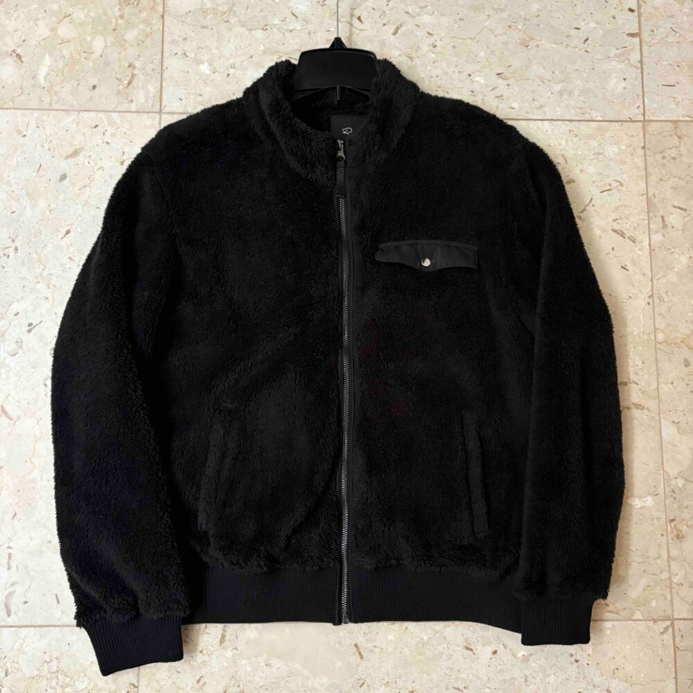 NWT Rails Austin Fleece Teddy Full-Zip Jacket - Black - Women's Medium